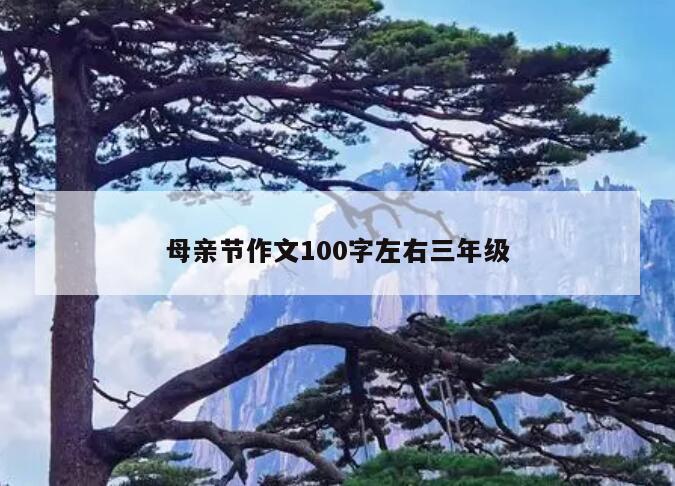 母亲节作文100字左右三年级