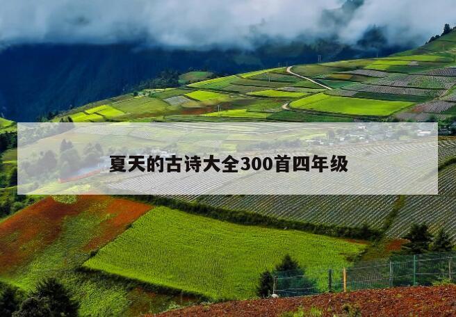 夏天的古诗大全300首四年级